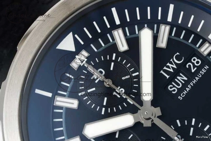 MIROTIME 0425 Aquatimer Chrono SS RSF 1:1 Best Edition Black Dial on Black Rubber Strap A EyeCatching 7073